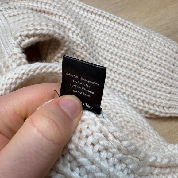 POL‎ Chunky Knit Turtleneck Sweater WM Color Cream - Picture 5 of 6